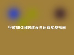 谷歌SEO网站建设与运营实战指南